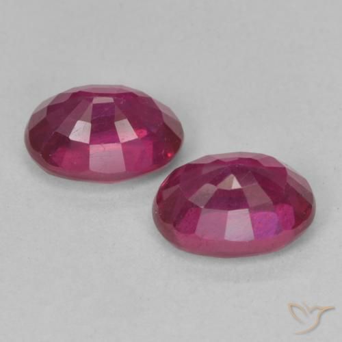 Gemme di Rubino Rosso chiaro naturale da 2.54 ct, Ovale, VS