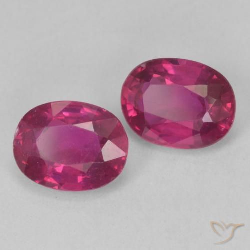 Gemme di Rubino Rosso chiaro naturale da 3.31 ct, Ovale, VS