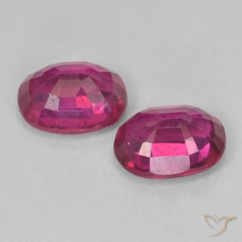 Gemme di Rubino Rosso chiaro naturale da 3.31 ct, Ovale, VS