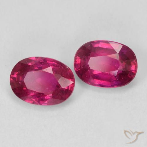 Gemme di Rubino Rosso medio naturale da 2.44 ct, Ovale, VS
