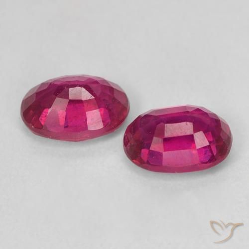Gemme di Rubino Rosso medio naturale da 2.44 ct, Ovale, VS
