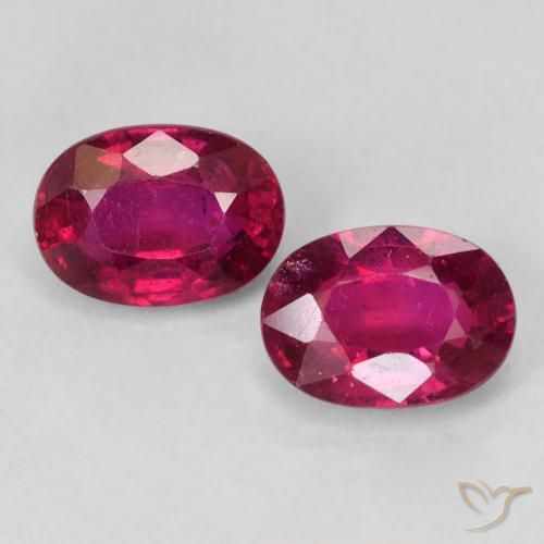 2.50ctw Naturale Rosso tendente al rosa Rubino, Ovale, VS
