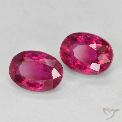 Gemme di Rubino Rosso chiaro naturale da 2.12 ct, Ovale, VS
