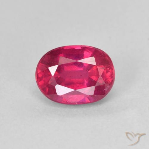 1.42ct Naturale Rosso chiaro Rubino, Ovale, VS