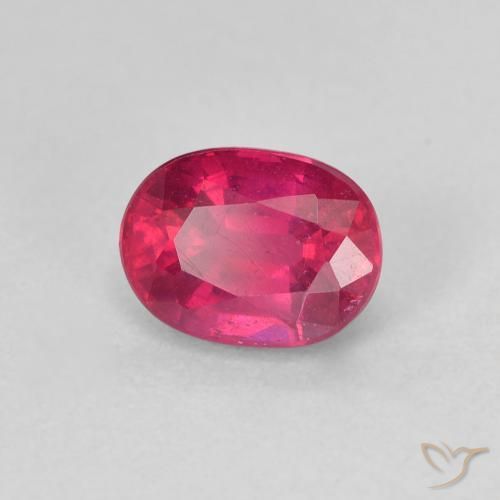 Rubino Rosso chiaro naturale da 1.42 ct, Ovale, VS