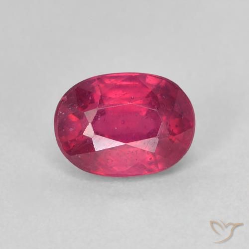 1.38ct Naturale Rosso tendente al rosa Rubino, Ovale, VS