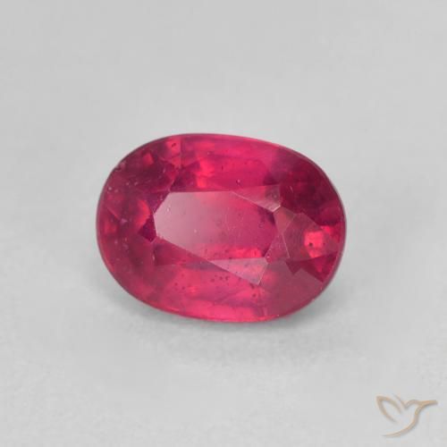 Rubino Rosso tendente al rosa naturale da 1.38 ct, Ovale, VS