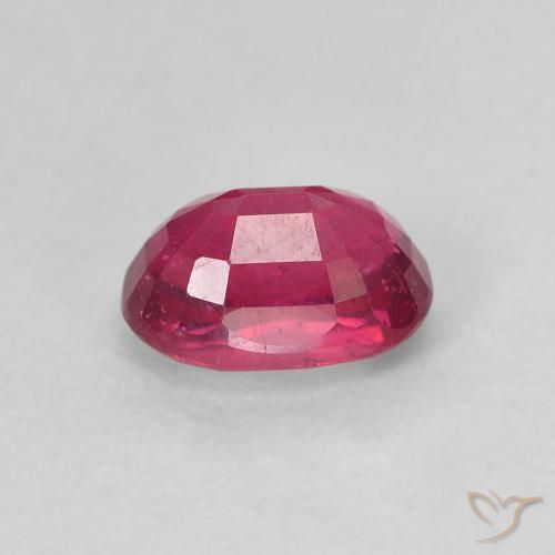 Rubino Rosso tendente al rosa naturale da 1.38 ct, Ovale, VS