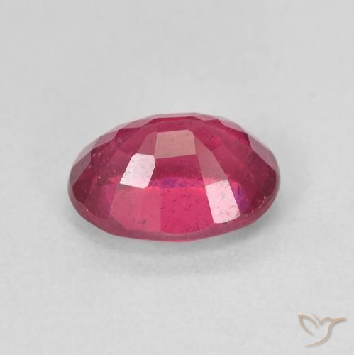 Rubino Rosa rossastro intenso naturale da 1.94 ct, Ovale, VS