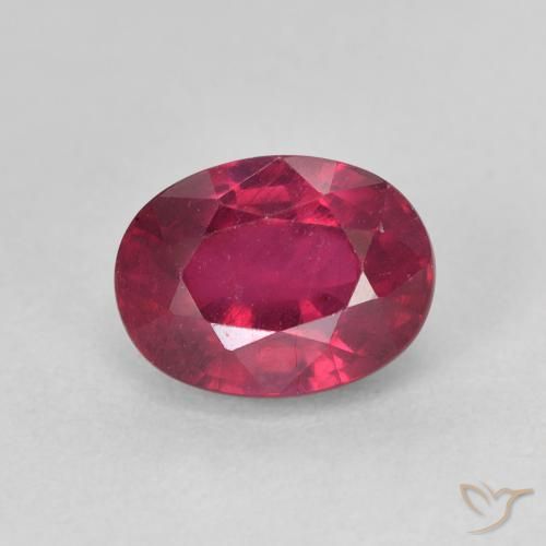 2.38ct Naturale Medium Dark-Red Rubino, Ovale, VS