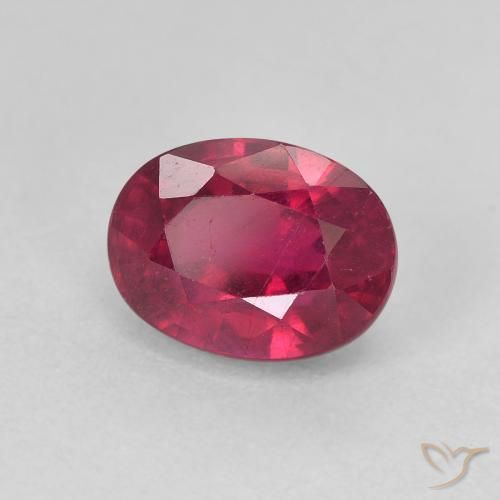Rubino Medium Dark-Red naturale da 2.38 ct, Ovale, VS