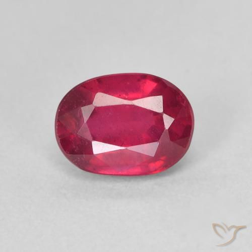 1.51ct Naturale Rosso tendente al rosa Rubino, Ovale, VS