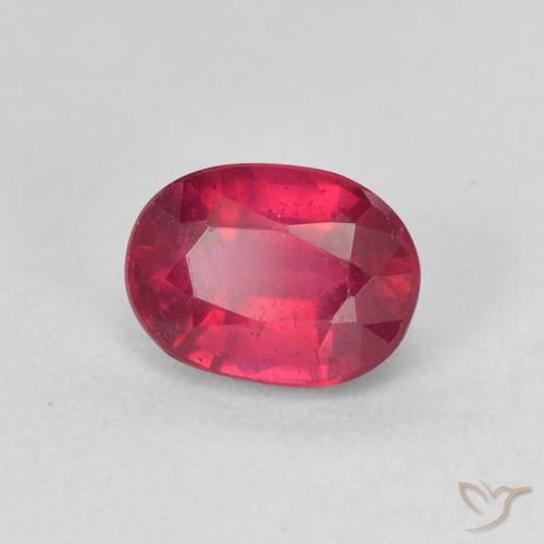 Rubino Rosso tendente al rosa naturale da 1.51 ct, Ovale, VS