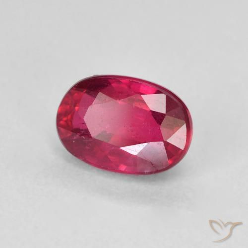 Rubino marmellata rossa naturale da 1.52 ct, Ovale, VS