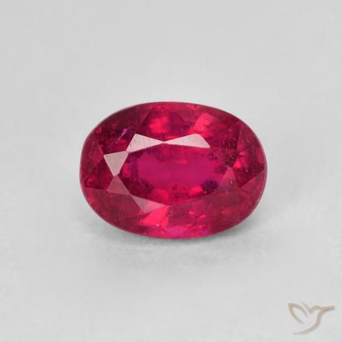 1.43ct Naturale Rosa rossastro intenso Rubino, Ovale, VS