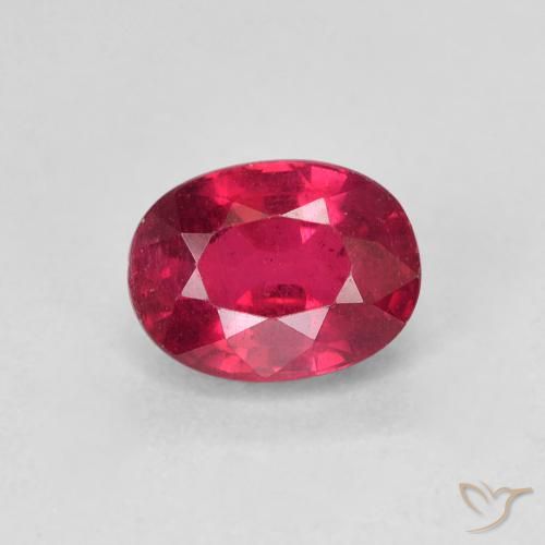 1.50ct Naturale Rosso medio Rubino, Ovale, VS