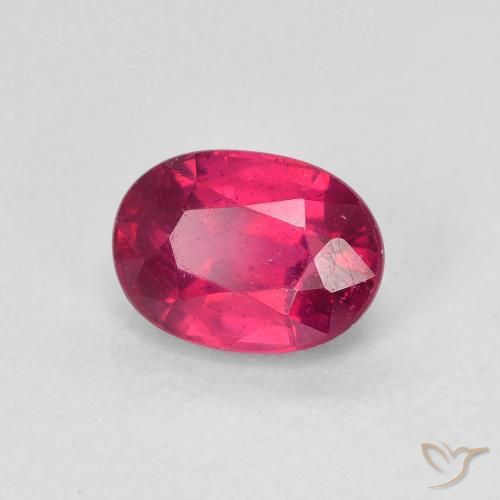 Rubino Medium Dark-Red naturale da 1.38 ct, Ovale, VS