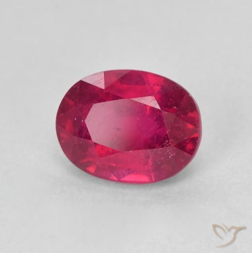 2.00ct Naturale Medium Dark-Red Rubino, Ovale, VS