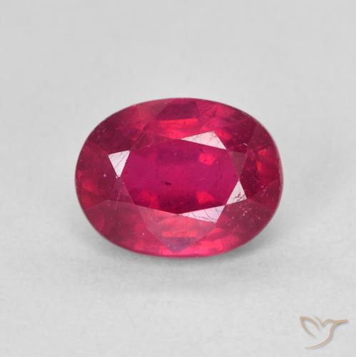 Rubino Medium Dark-Red naturale da 2.00 ct, Ovale, VS