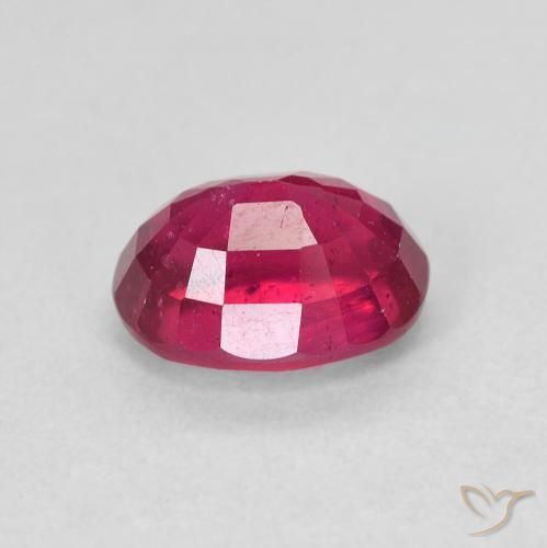 Rubino Medium Dark-Red naturale da 2.00 ct, Ovale, VS