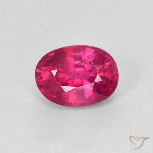 1.23ct Naturale Rosso chiaro Rubino, Ovale, VS