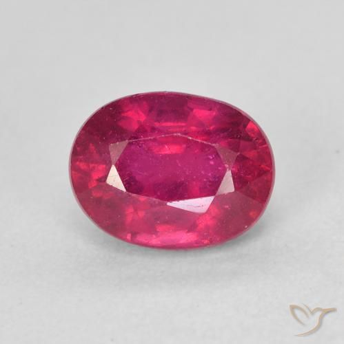 2.38ct Naturale Rosso chiaro Rubino, Ovale, VS