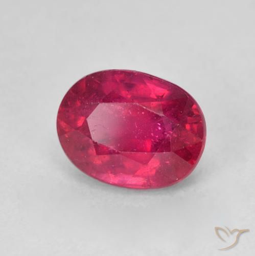Rubino Rosso chiaro naturale da 2.38 ct, Ovale, VS