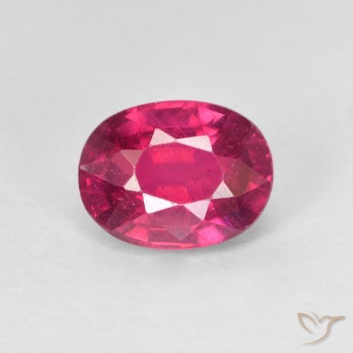 1.81ct Naturale Rosso chiaro Rubino, Ovale, VS