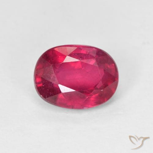 1.85ct Naturale Medium Dark-Red Rubino, Ovale, VS