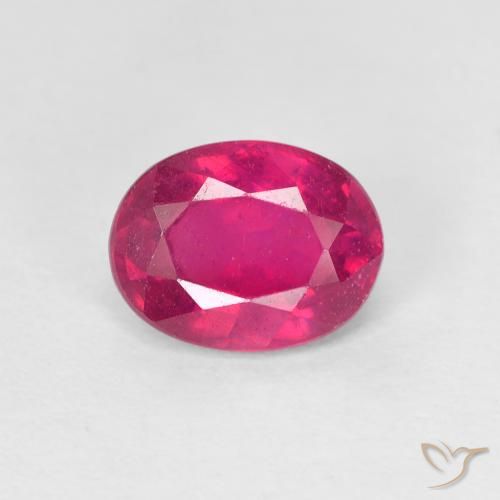1.54ct Naturale Rosso chiaro Rubino, Ovale, VS