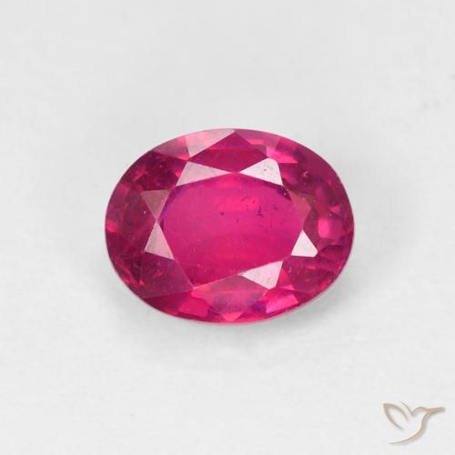 1.60ct Naturale Rosso chiaro Rubino, Ovale, VS