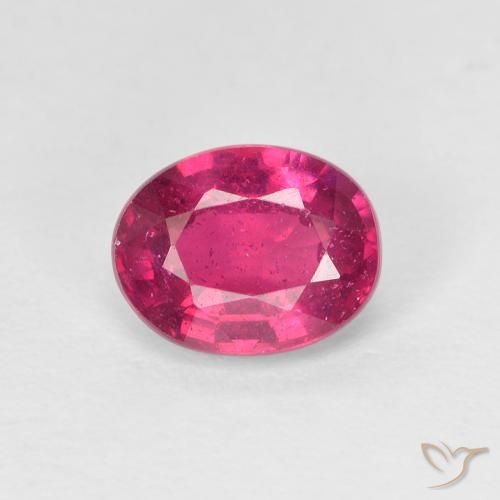 1.56ct Naturale Rosso chiaro Rubino, Ovale, VS