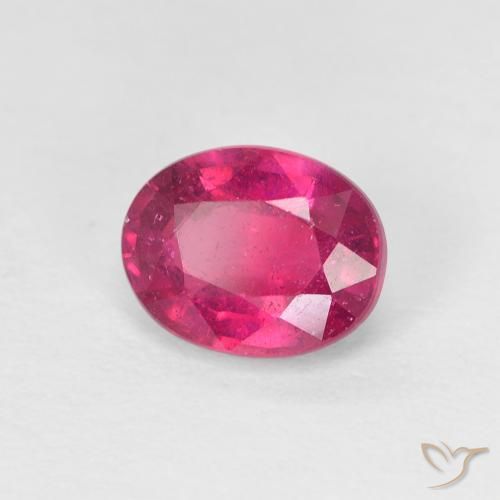 Rubino Rosso chiaro naturale da 1.56 ct, Ovale, VS
