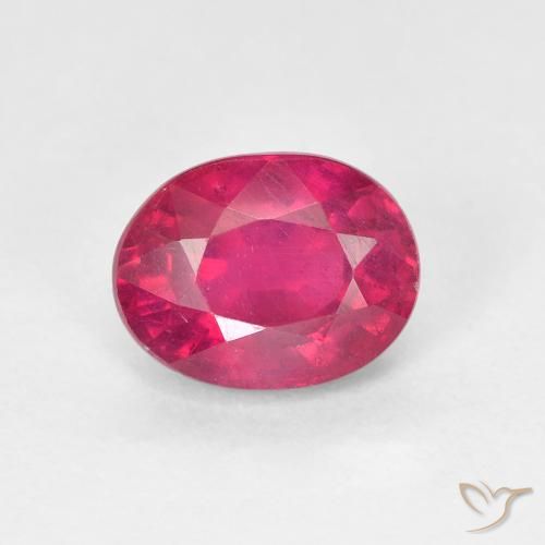 1.87ct Naturale Rosso chiaro Rubino, Ovale, VS