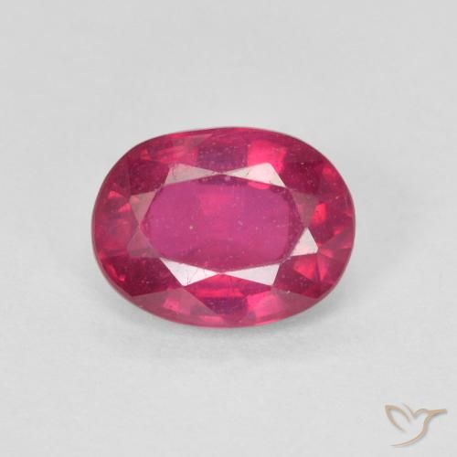 1.57ct Naturale Rosso chiaro Rubino, Ovale, VS-SI