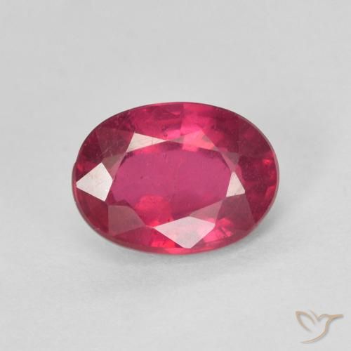 1.73ct Naturale Rosso chiaro Rubino, Ovale, VS-SI
