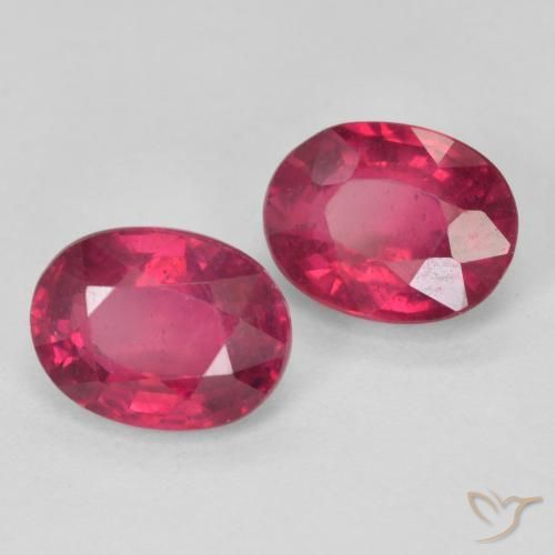 Gemme di Rubino Rosso tendente al rosa naturale da 3.53 ct, Ovale, VS