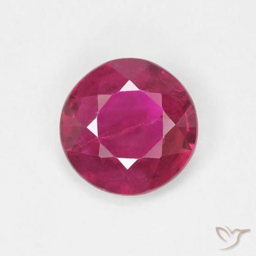 0.69ct Naturale Rosso chiaro Rubino, Rotondo, VS
