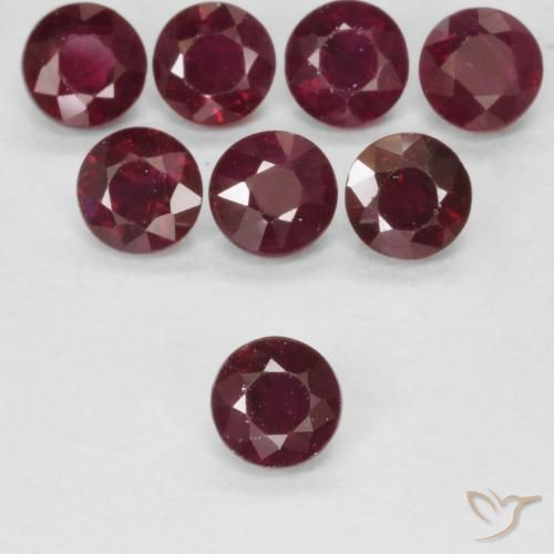 0.31ct Naturale Rosso scuro Rubino, Rotondo, VS