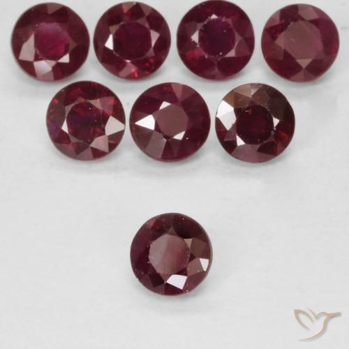 Rubino Rosso scuro naturale da 0.31 ct, Rotondo, VS