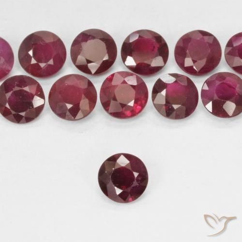 0.29ct Naturale Rosso scuro Rubino, Rotondo, VS