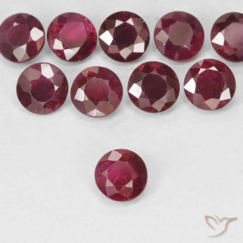 0.30ct Naturale Rosso scuro Rubino, Rotondo, VS