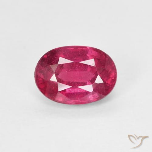 1.21ct Naturale Rosso chiaro Rubino, Ovale, VS