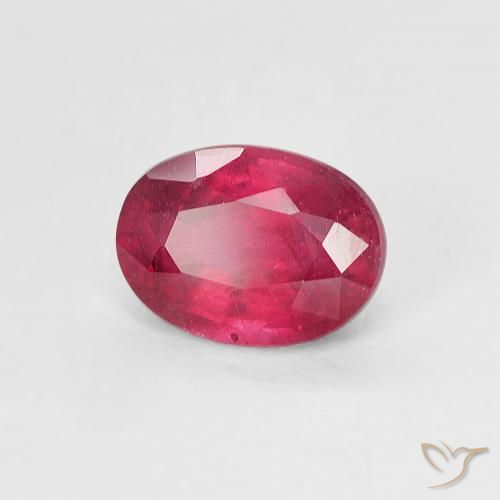 Rubino Rosso tendente al rosa naturale da 1.31 ct, Ovale, VS