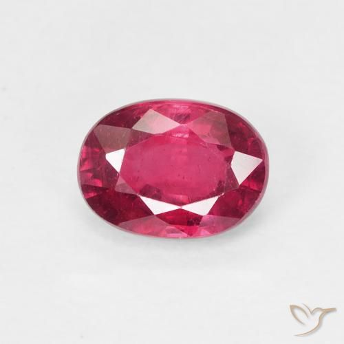 1.32ct Naturale Medium Dark-Red Rubino, Ovale, VS
