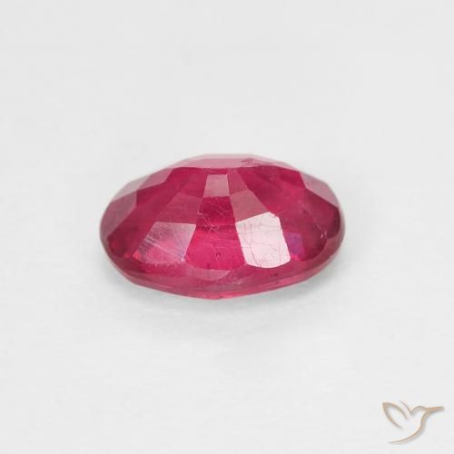 Rubino Medium Dark-Red naturale da 1.08 ct, Ovale, VS