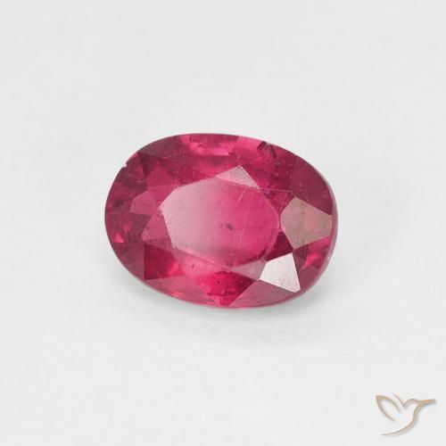 Rubino Medium Dark-Red naturale da 1.08 ct, Ovale, VS