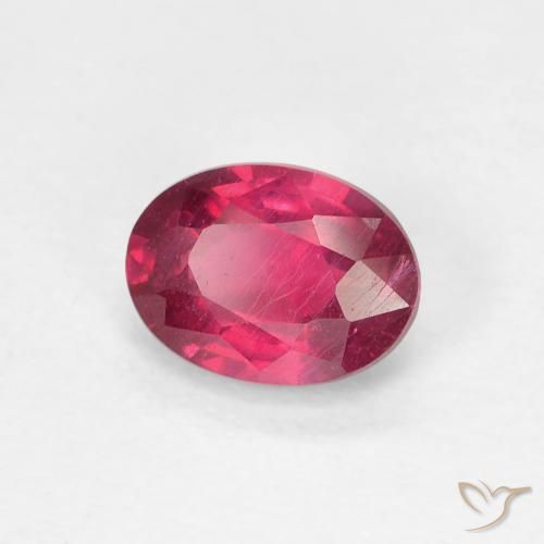 Rubino Medium Dark-Red naturale da 1.19 ct, Ovale, VS