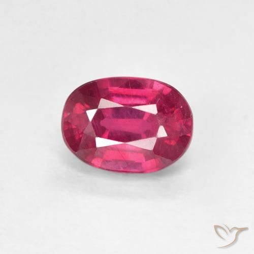 1.30ct Naturale Rosso chiaro Rubino, Ovale, VS