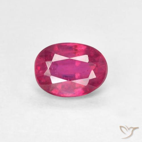 1.10ct Naturale Rosso chiaro Rubino, Ovale, VS